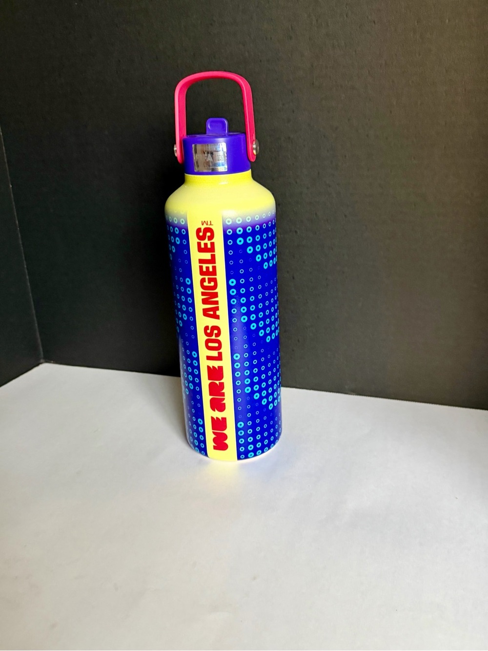 FIFA Los Angeles Patterned Stainless Water Bottle - Yellow & Blue